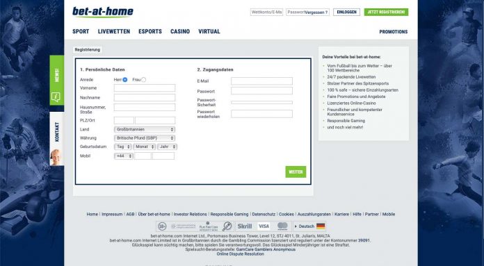 bet at home registrierung